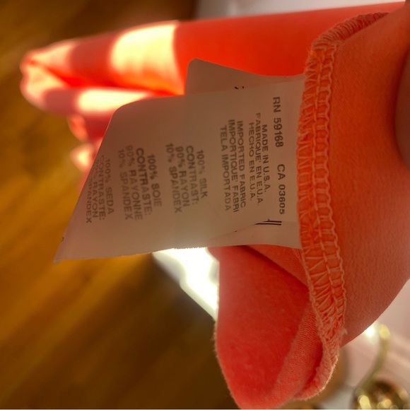 Fifteen Twenty Orange Silk Draped Blouse - Picture 5 of 5